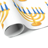 Hannukah Menorah Geschenkpapier (Rolleneckpunkt)