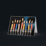 Hannukah Menorah Holiday Card Feiertagskarte<br><div class="desc">Anpassen mit eigenem Text</div>