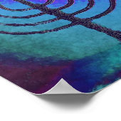 Hannukah menorah Judaika Poster (Ecke)