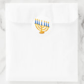 Hannukah Menorah Runder Aufkleber (Tasche)