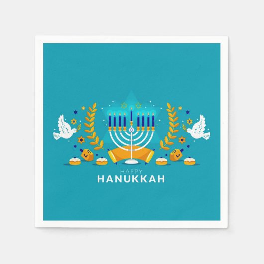Hannukah menorah serviette (Vorderseite)