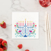 Hannukah menorah serviette (Beispiel)