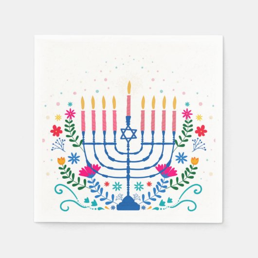 Hannukah menorah serviette (Vorderseite)