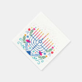 Hannukah menorah serviette (Ecke)