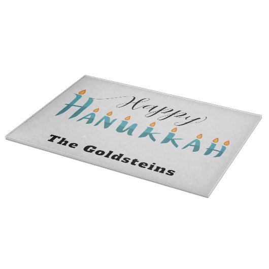 Hannukah Menorah Tropfen Board Candle Tischset Schneidebrett (Ecke)