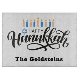Hannukah Menorah Tropfen Board Candle Tischset Schneidebrett