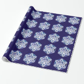 Hannukah Menorah und Star Geschenkpapier (Ungerollt)