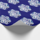 Hannukah Menorah und Star Geschenkpapier (Ecke)