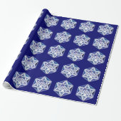 Hannukah Menorah und Star Geschenkpapier (Ungerollt)
