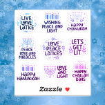 Hannukah-Redewendungen-Aufkleber Aufkleber<br><div class="desc">Hannukah-Etiketten</div>
