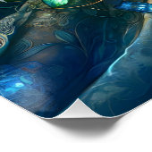 Hannukah Schöne Frau mit Menorah Poster (Ecke)