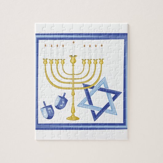 Hannukah Symbole Puzzle (Vertikal)