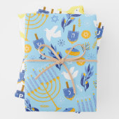 Hannukah Wrapping Paper Sheets Geschenkpapier Set (Beispiel)
