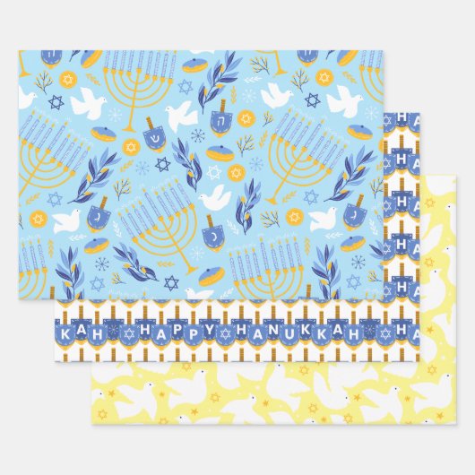 Hannukah Wrapping Paper Sheets Geschenkpapier Set (Set)