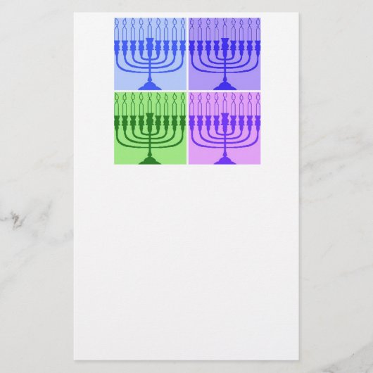 Hannukka Menorah Briefpapier (Vorderseite)