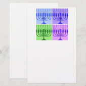 Hannukka Menorah Briefpapier (Vorne/Hinten)