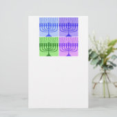 Hannukka Menorah Briefpapier (Stehend Vorderseite)