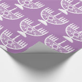 Hannukkah Menorah und Star Geschenkpapier (Ecke)