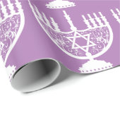 Hannukkah Menorah und Star Geschenkpapier (Rolleneckpunkt)