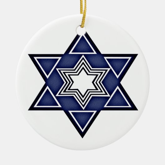 Hannukkah Star von David Keramikornament (Vorne)