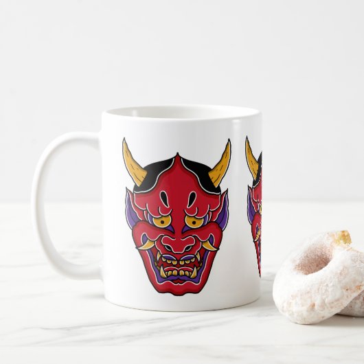 Hannya (般 若 面) kaffeetasse (Mit Donut)