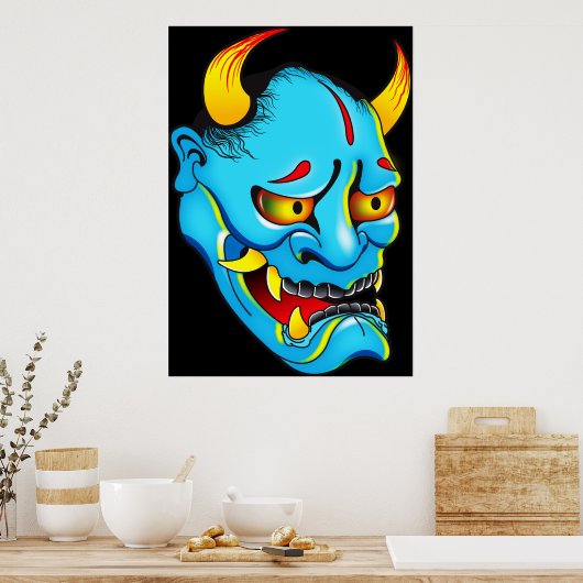Hannya Demon Mask Poster (Küche)