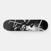 Hannya Mask 8189 - Variant - Black & White - Verla Skateboard (Horizontal)