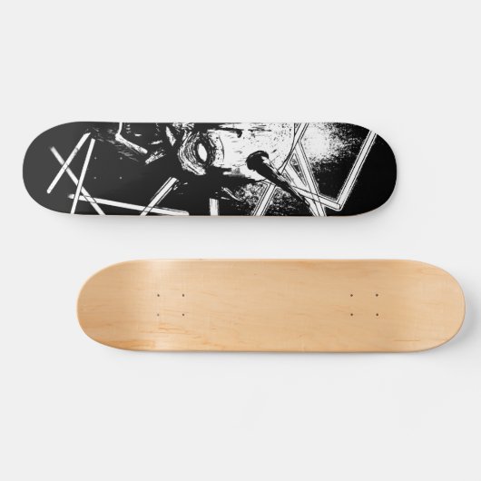 Hannya Mask 8189 - Variant - Schwarz & Weiß Skateboard (Horizontal)