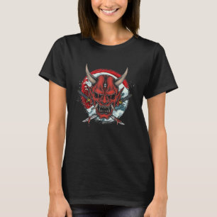 Hannya Mask Japanisch Wave Katana Sword Samurai Kr T-Shirt