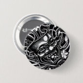 Hannya Mask Tattoo Design Button (Vorne & Hinten)