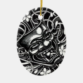 Hannya Mask Tattoo Design Keramik Ornament