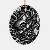 Hannya Mask Tattoo Design Keramikornament (Rechts)