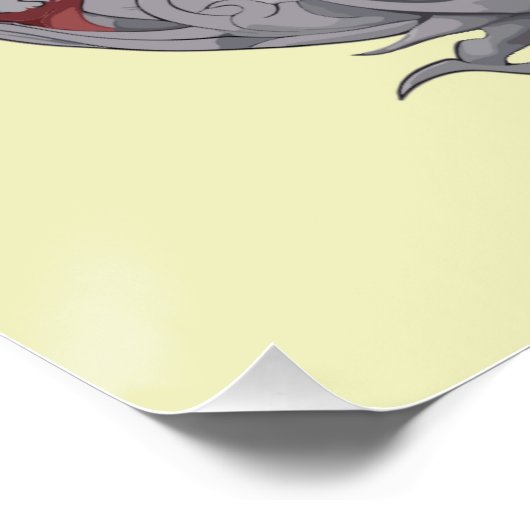 Hannya Maske Tattoo Poster (Ecke)