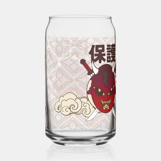 Hannya-Masken-Glas Dosenglas (Rückseite)