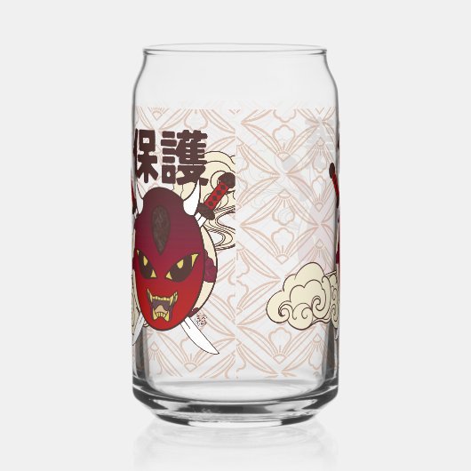 Hannya-Masken-Glas Dosenglas (Rechts)