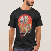 Hannya Skeleton Yokai Mask japanische Kunst T-Shirt (Vorderseite)