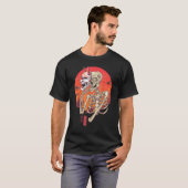 Hannya Skeleton Yokai Mask japanische Kunst T-Shirt (Vorne ganz)