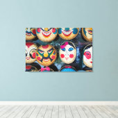Hanoi Masken auf dem Markt Leinwanddruck (Insitu (Holzboden))