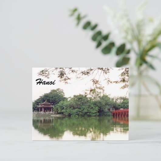 Hanoi Seeblick Postkarte (Stehend Vorderseite)