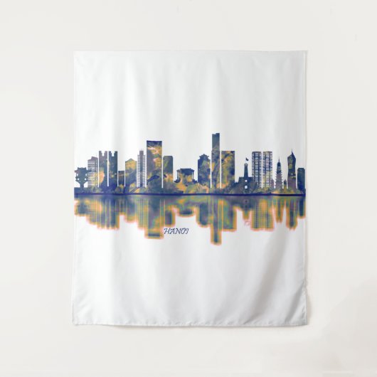 Hanoi Skyline Wandteppich (Vorderseite)