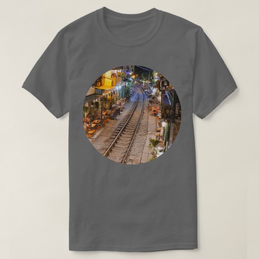 Hanoi Train Street Vietnam T-Shirt (Design vorne)