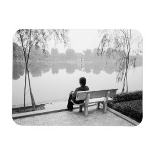 Hanoi Vietnam, Blick auf den Hoan-Kiem-See (NR) Magnet
