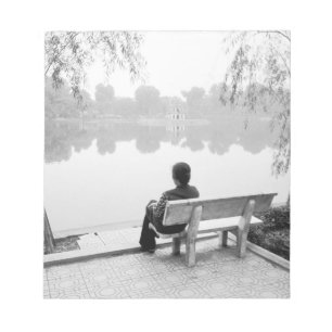 Hanoi Vietnam, Blick auf den Hoan-Kiem-See (NR) Notizblock
