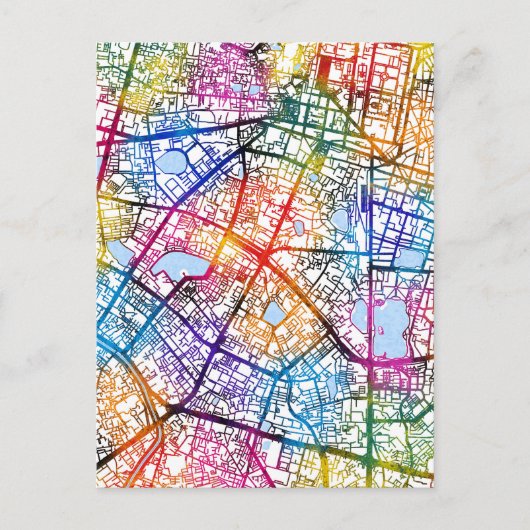 Hanoi Vietnam City Map Postkarte (Vorderseite)