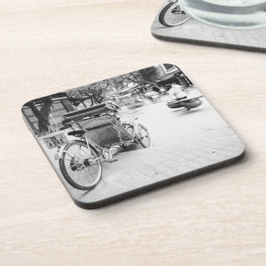 Hanoi Vietnam, Cyclo in Old Hanoi Getränkeuntersetzer (Linke Seite)