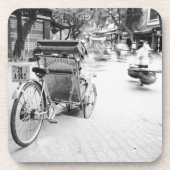 Hanoi Vietnam, Cyclo in Old Hanoi Getränkeuntersetzer (Vorderseite)