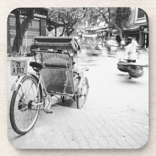 Hanoi Vietnam, Cyclo in Old Hanoi Getränkeuntersetzer (Vorderseite)