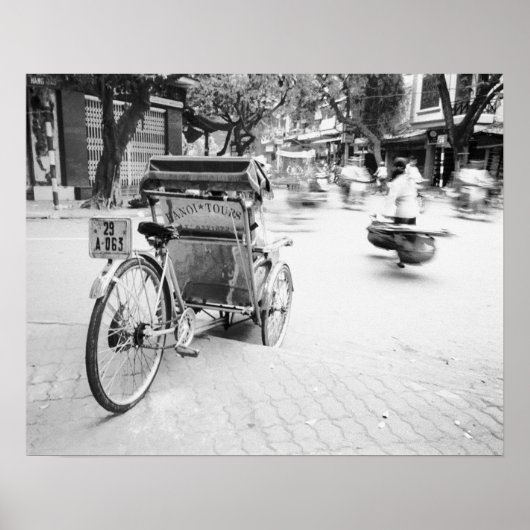 Hanoi Vietnam, Cyclo in Old Hanoi Poster (Vorne)