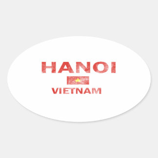 Hanoi Vietnam entwirft Ovaler Aufkleber
