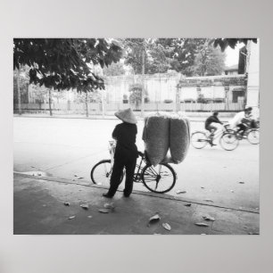 Hanoi Vietnam, Fahrradlieferantin (NR) Poster